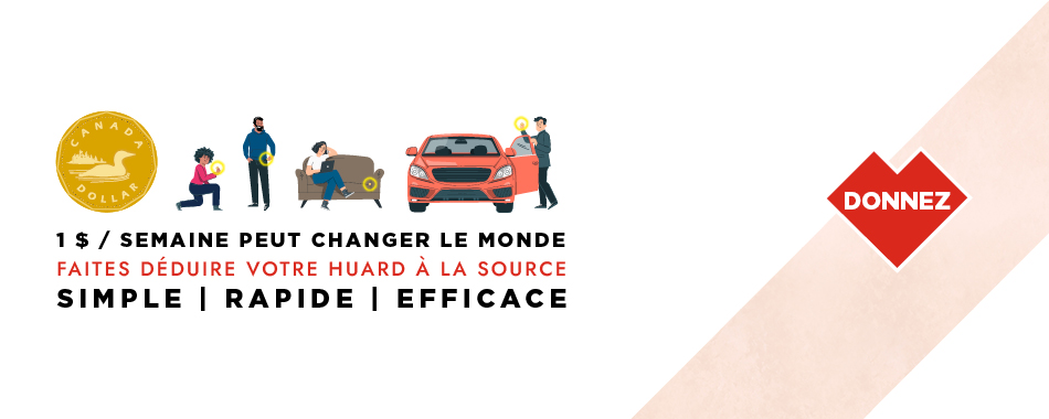 1$ par semaine peut changer le monde.